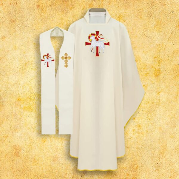 Set of chasuble and stole "Lamb"
