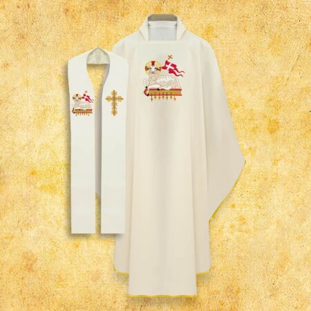 Set of chasuble and stole "Lamb"