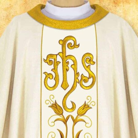 Embroidered Roman stole "Angelus"