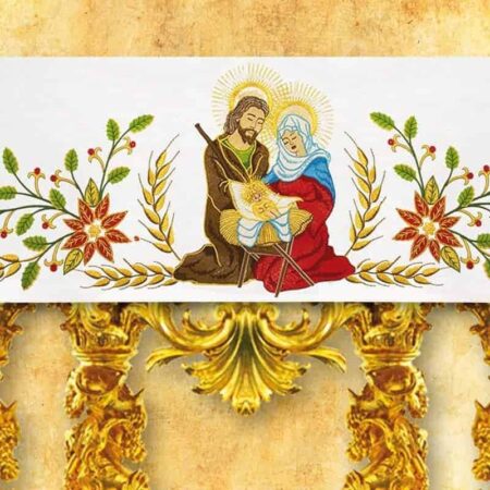 Chasuble with embroidered "Star of Bethlehem" belt