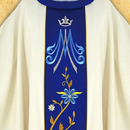 Chasuble with embroidered "Mary" belt