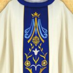 Chasuble with embroidered "Mary" belt