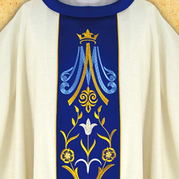 Chasuble with embroidered "Mary" belt