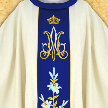 Chasuble with embroidered "Mary" belt