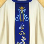Chasuble with embroidered "Mary" belt