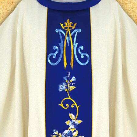 Chasuble with embroidered "Mary" belt