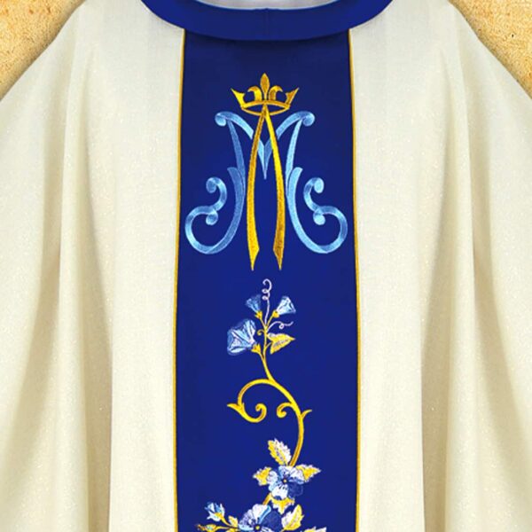 Chasuble with embroidered "Mary" belt