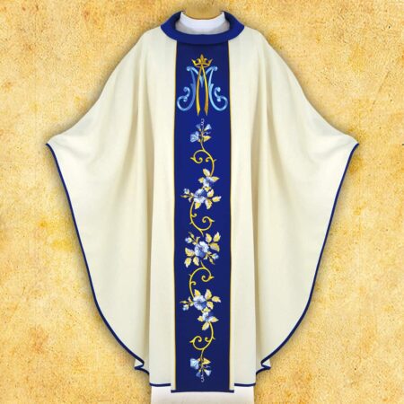 Chasuble with embroidered "Mary" belt
