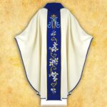 Chasuble with embroidered "Mary" belt