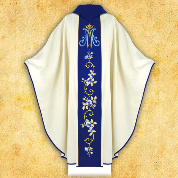 Chasuble with embroidered "Mary" belt