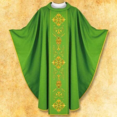 Chasuble with embroidered belt