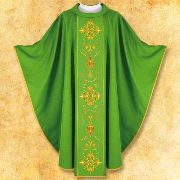 Chasuble with embroidered belt