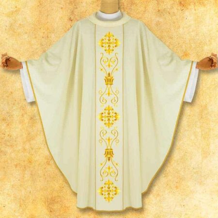 Chasuble with embroidered belt
