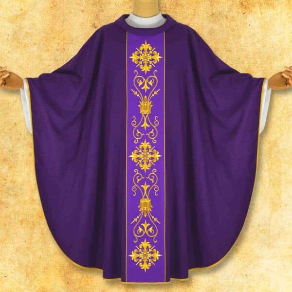 Chasuble with embroidered belt