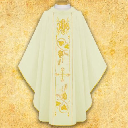 Chasuble with embroidered belt