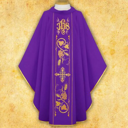 Chasuble with embroidered belt