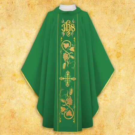 Chasuble with embroidered belt