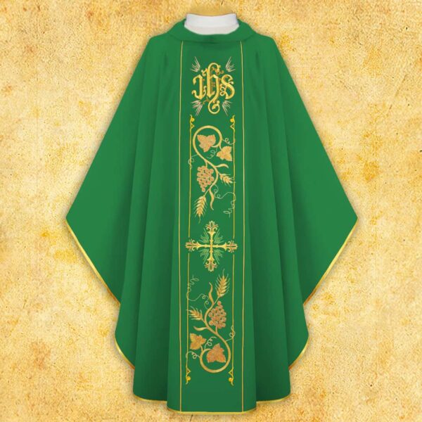 Chasuble with embroidered belt
