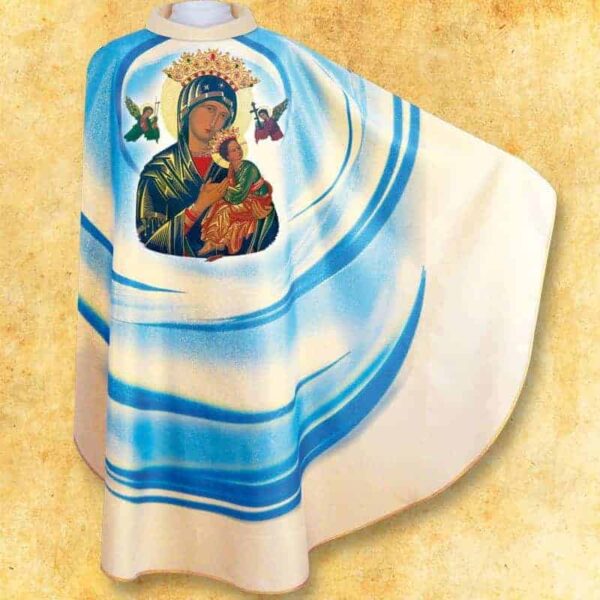 Modern chasuble with photo "Our Lady of Perpetual Help"