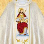 Chasuble with embroidered image of "Christ the King"