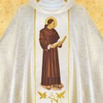 Chasuble with embroidered image of "Christ the King"