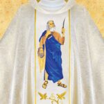 Chasuble with embroidered image of "Christ the King"