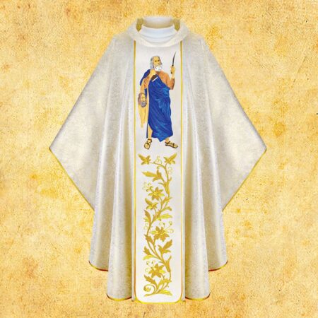 Chasuble with embroidered image of "Christ the King"