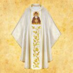 Chasuble with embroidered image of "Christ the King"