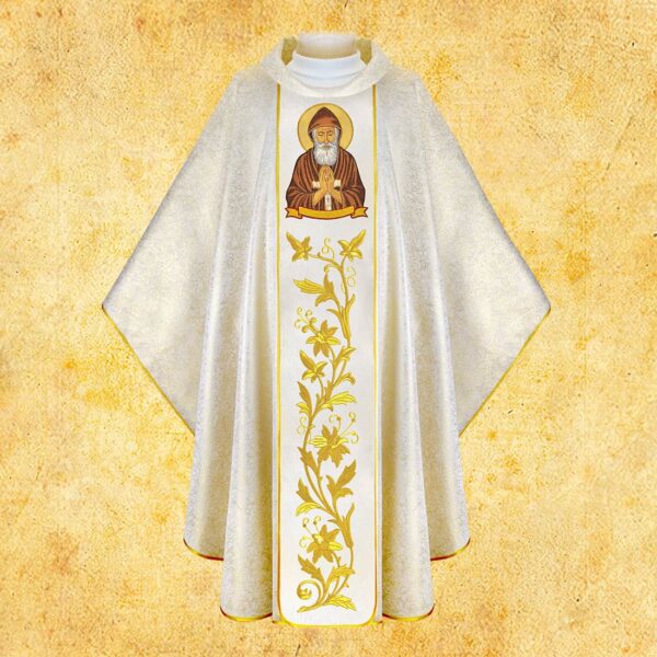 ornat z wizerunkiem haftowanym "chrystus król" Chasuble with embroidered image of "Christ the King"