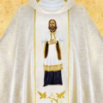 Chasuble with embroidered image of "Christ the King"