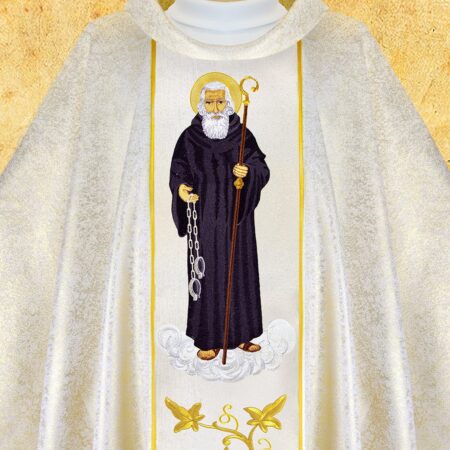 Chasuble with embroidered image of "Christ the King"