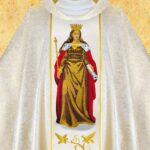 Chasuble with embroidered image of "Christ the King"