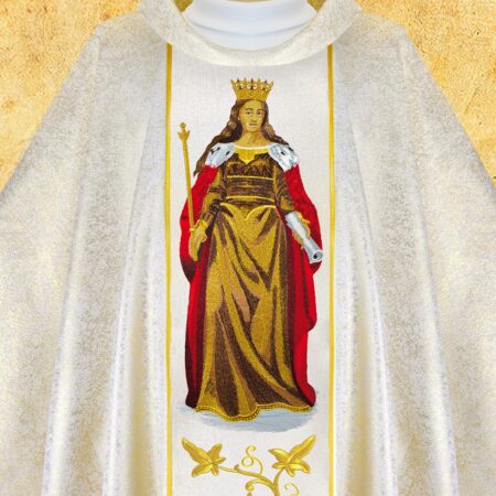 Chasuble with embroidered image of "Christ the King"