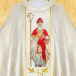 Chasuble with embroidered image of "Christ the King"
