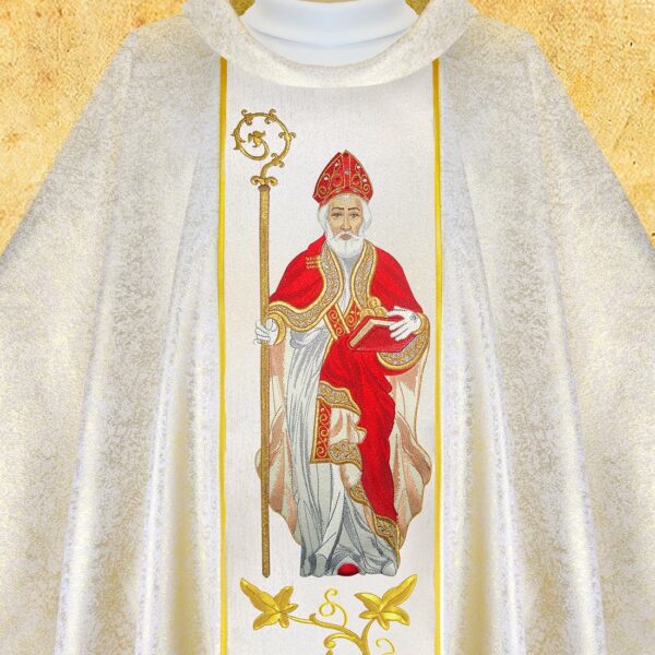 Chasuble with embroidered image of "Christ the King"