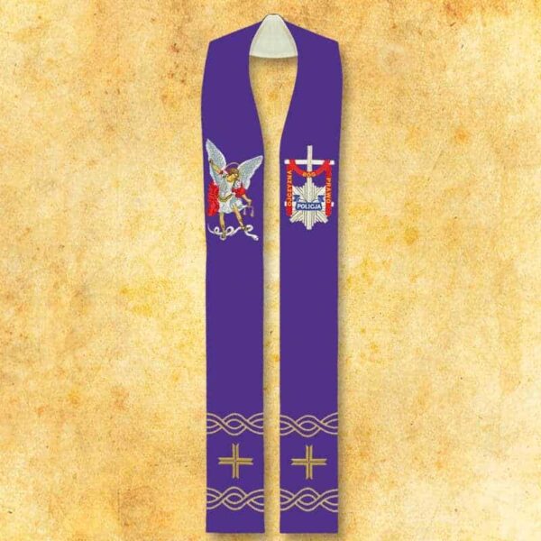 Double-sided embroidered stole "Police"
