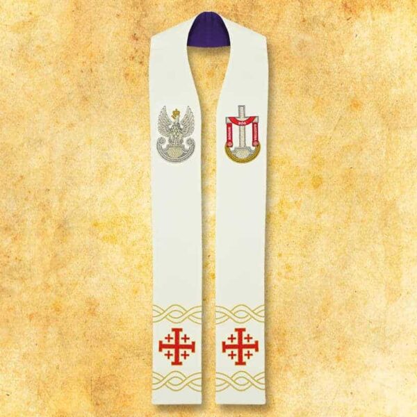 Double-sided embroidered stole "Military"