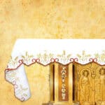 Embroidered tablecloth "Alpha Omega" - any size