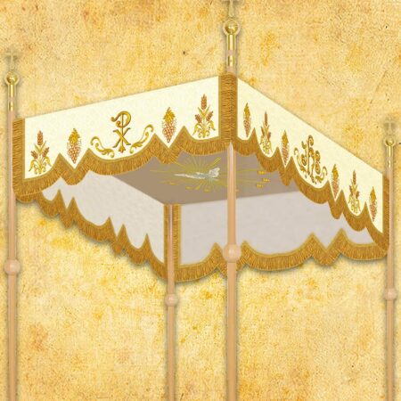 Embroidered canopy for procession