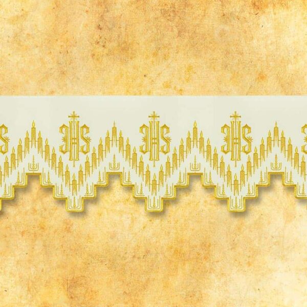 (product_variation) Embroidered lace in 4 colors - Ecru, Kupon 5.90m