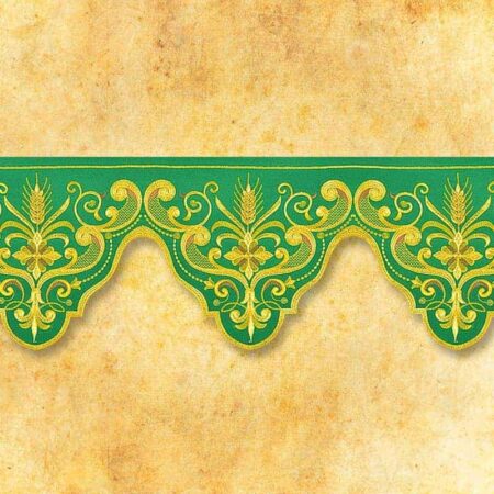 (product_variation) Embroidered lace in 4 colors - Zielony, kupon 2.90 m