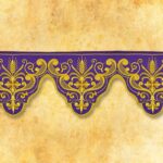 (product_variation) Embroidered lace in 4 colors - Fioletowy, Kupon 5.90m