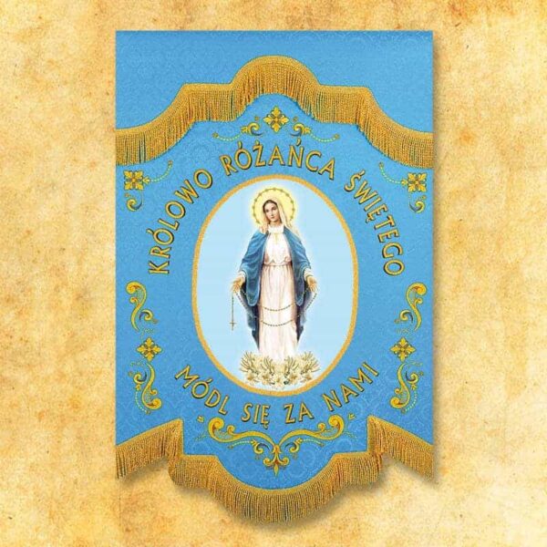 Mini double-sided banner "Our Lady of the Rosary"