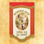 Mini double-sided banner "Our Lady of the Rosary"