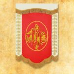 Mini double-sided banner "Our Lady of the Rosary"