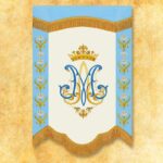 Mini double-sided banner "Our Lady of the Rosary"