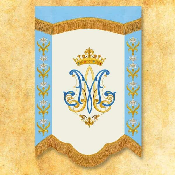 Mini double-sided banner "Our Lady of the Rosary"