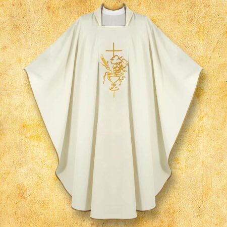 Chasuble embroidered with "The Chalice and Grapes"