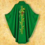 Chasuble embroidered with "Alpha Omega"