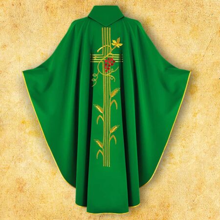 Chasuble embroidered with "Alpha Omega"